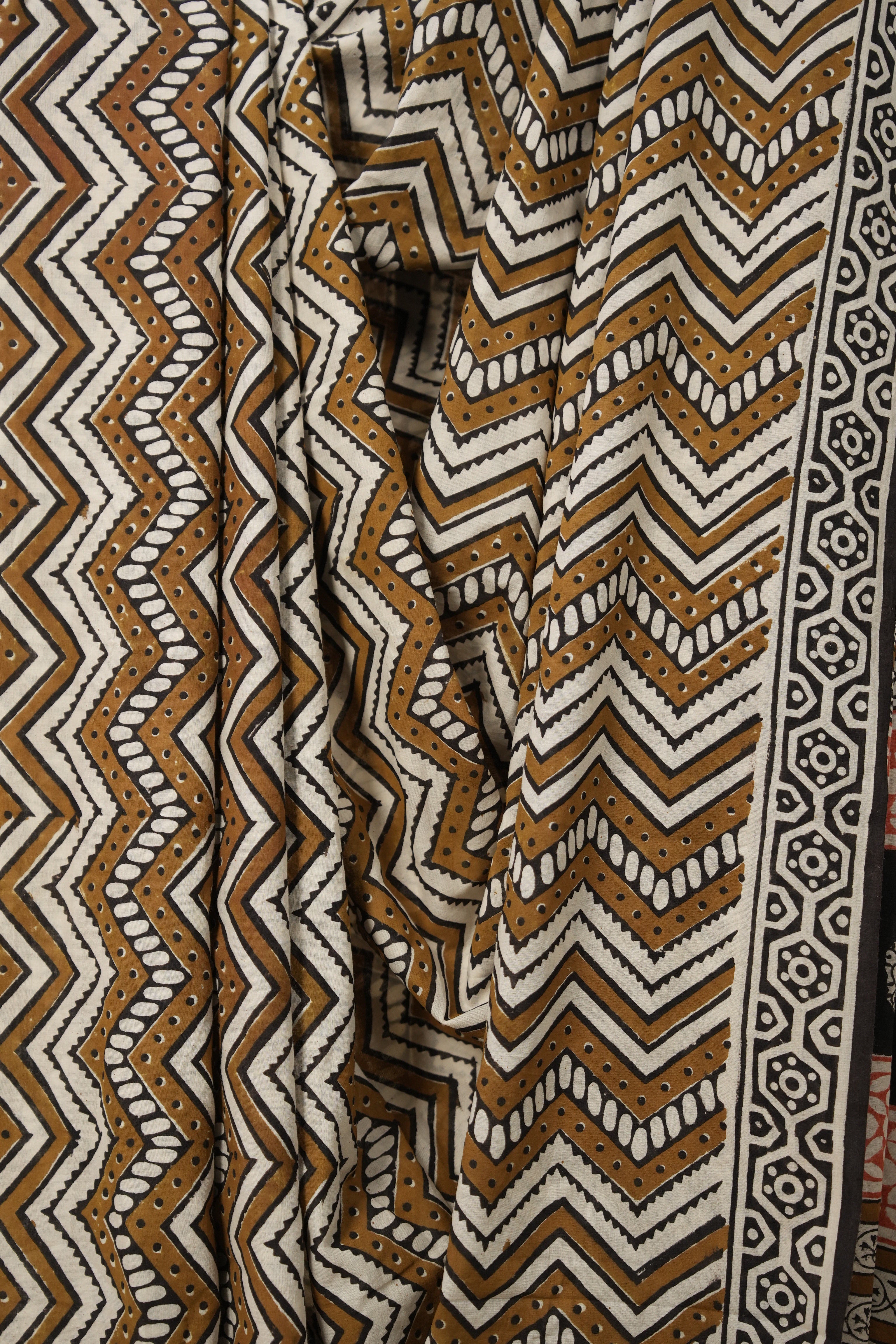 Coffee Brown Black HBP Cotton Saree - SRCBBCS2867