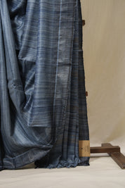 Blue Tussar Silk Saree - SRBTSS1803