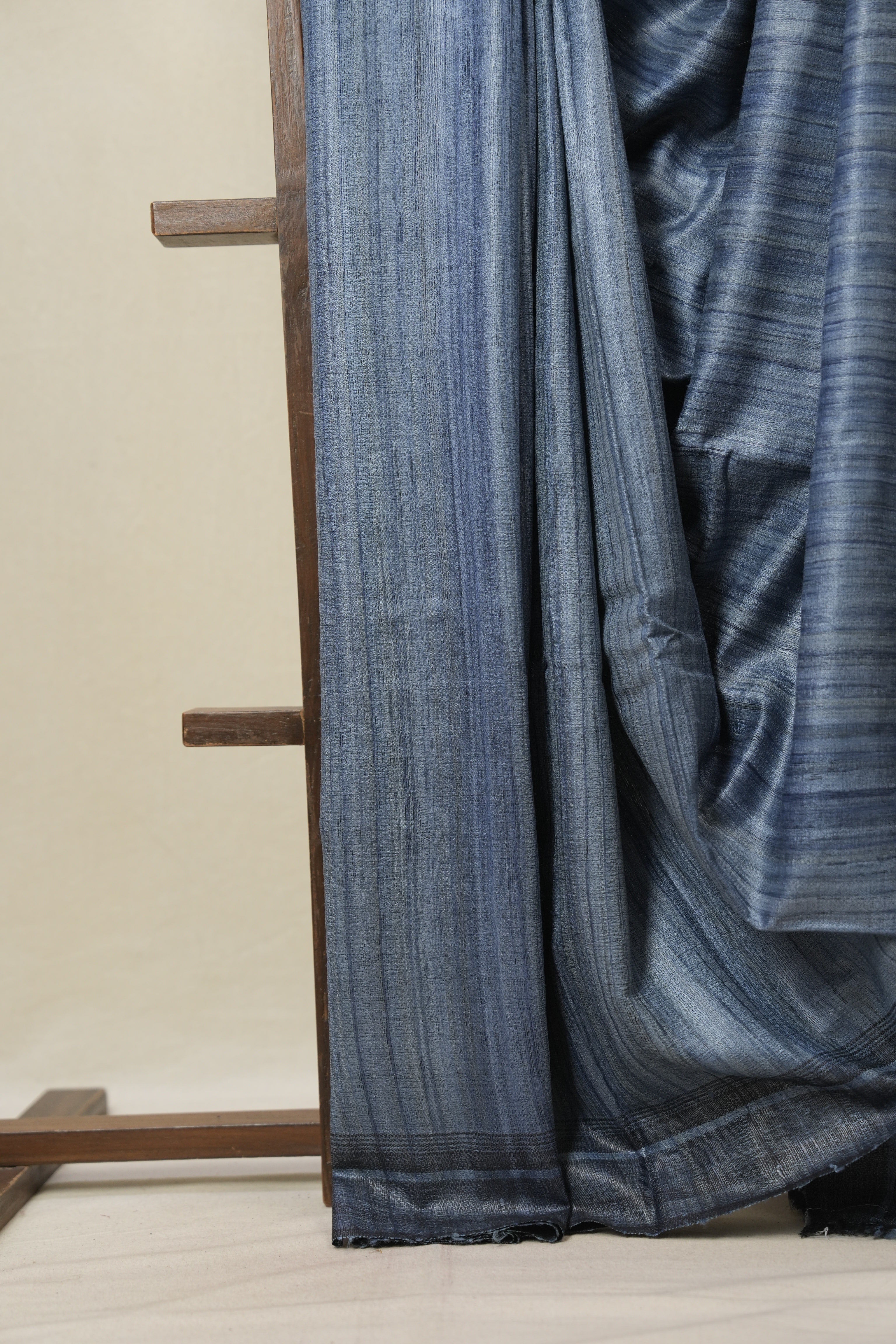 Blue Tussar Silk Saree - SRBTSS1803