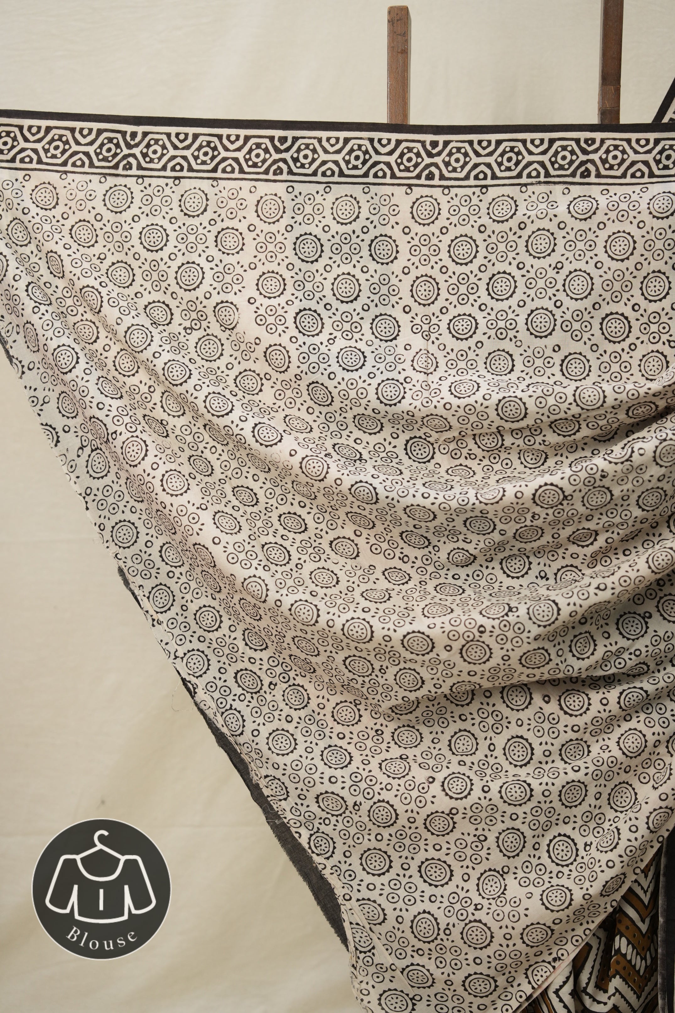 Coffee Brown Black HBP Cotton Saree - SRCBBCS2867