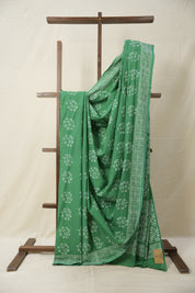 Green White HBP Cotton Saree - SRGWCS2866