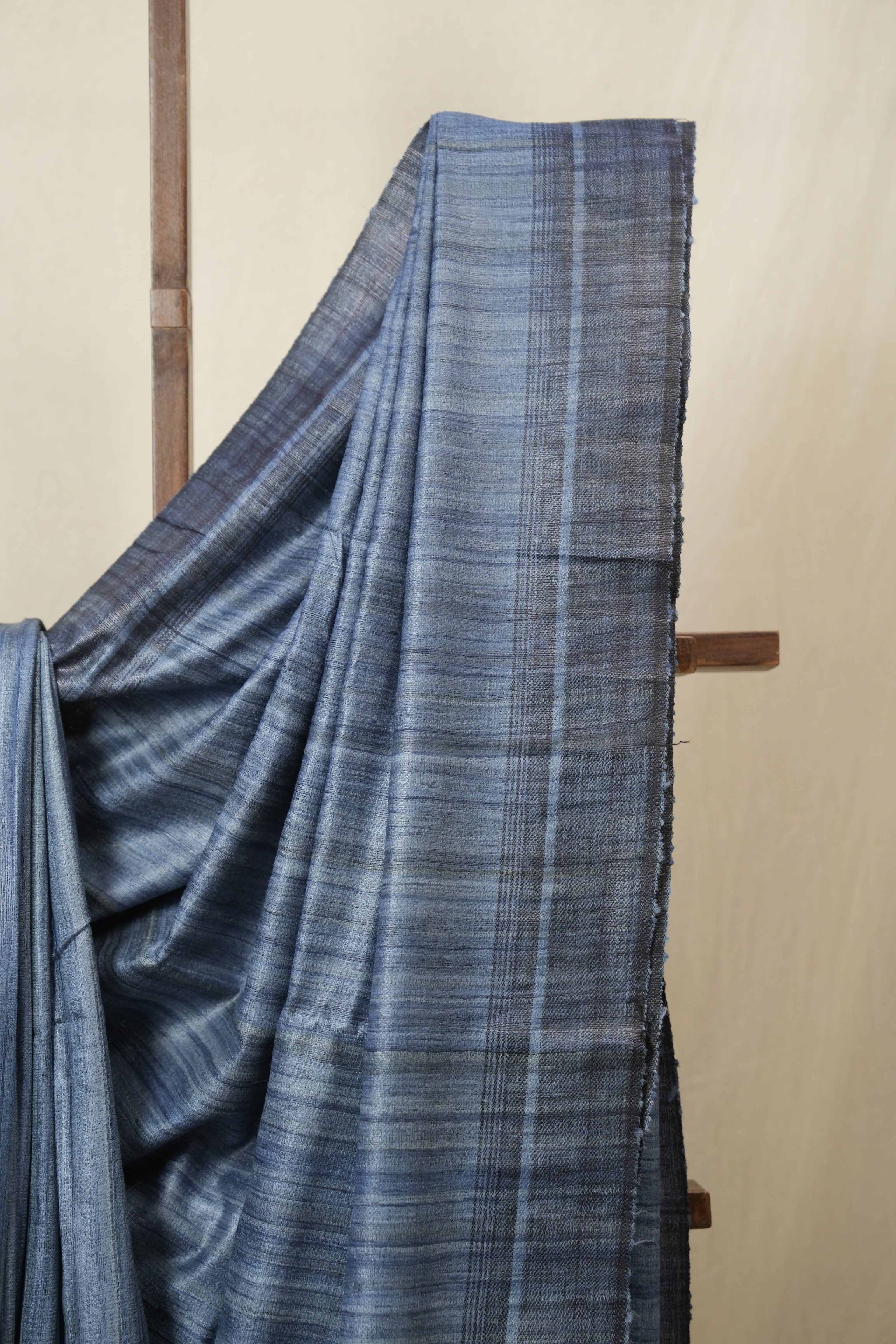 Blue Tussar Silk Saree - SRBTSS1803