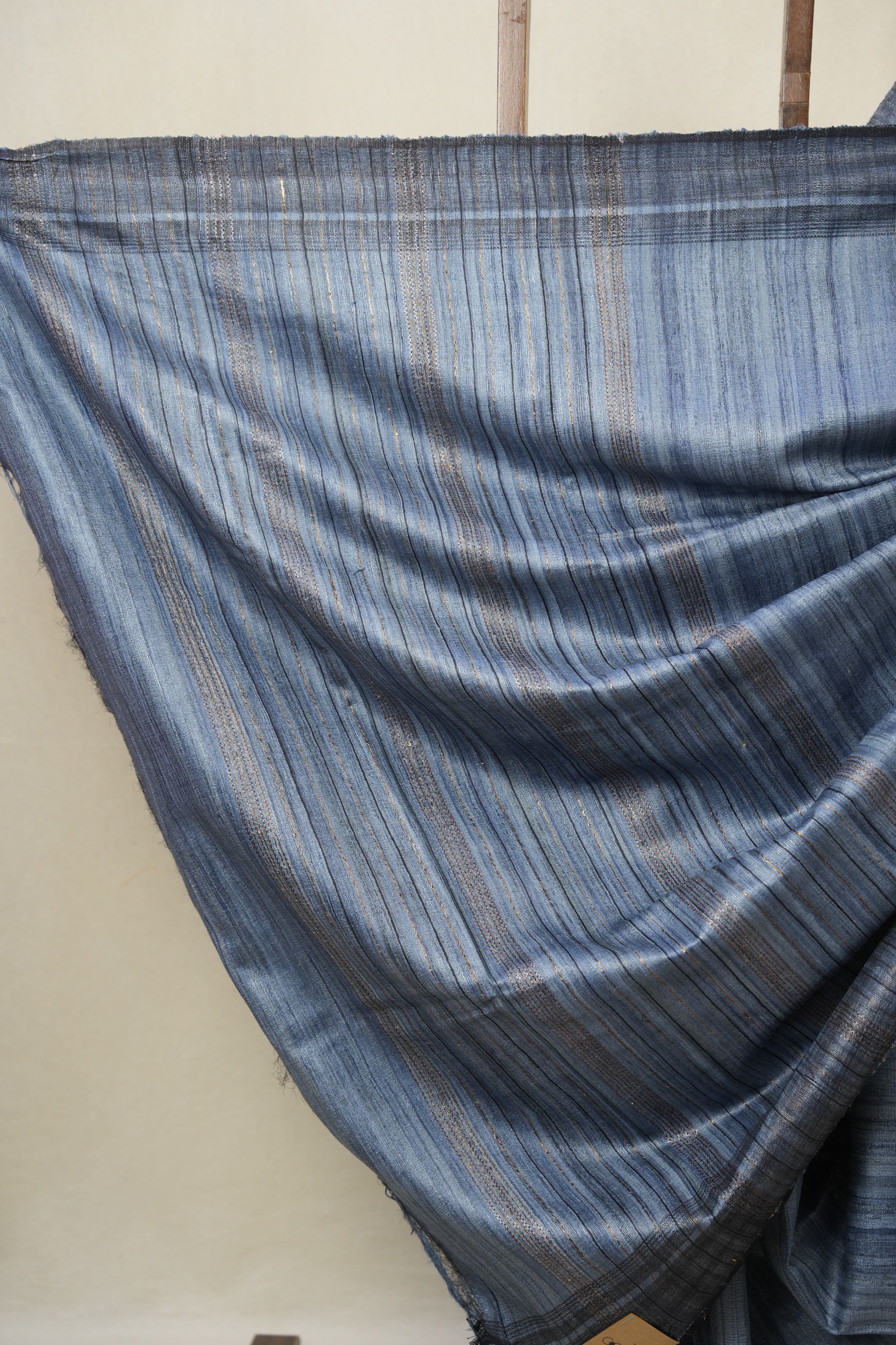 Blue Tussar Silk Saree - SRBTSS1803