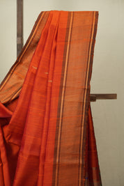 Orange Raw Silk Saree - SRORSS1069