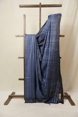 Blue Tussar Silk Saree - SRBTSS1806