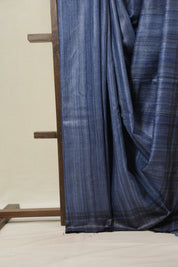 Blue Tussar Silk Saree - SRBTSS1806