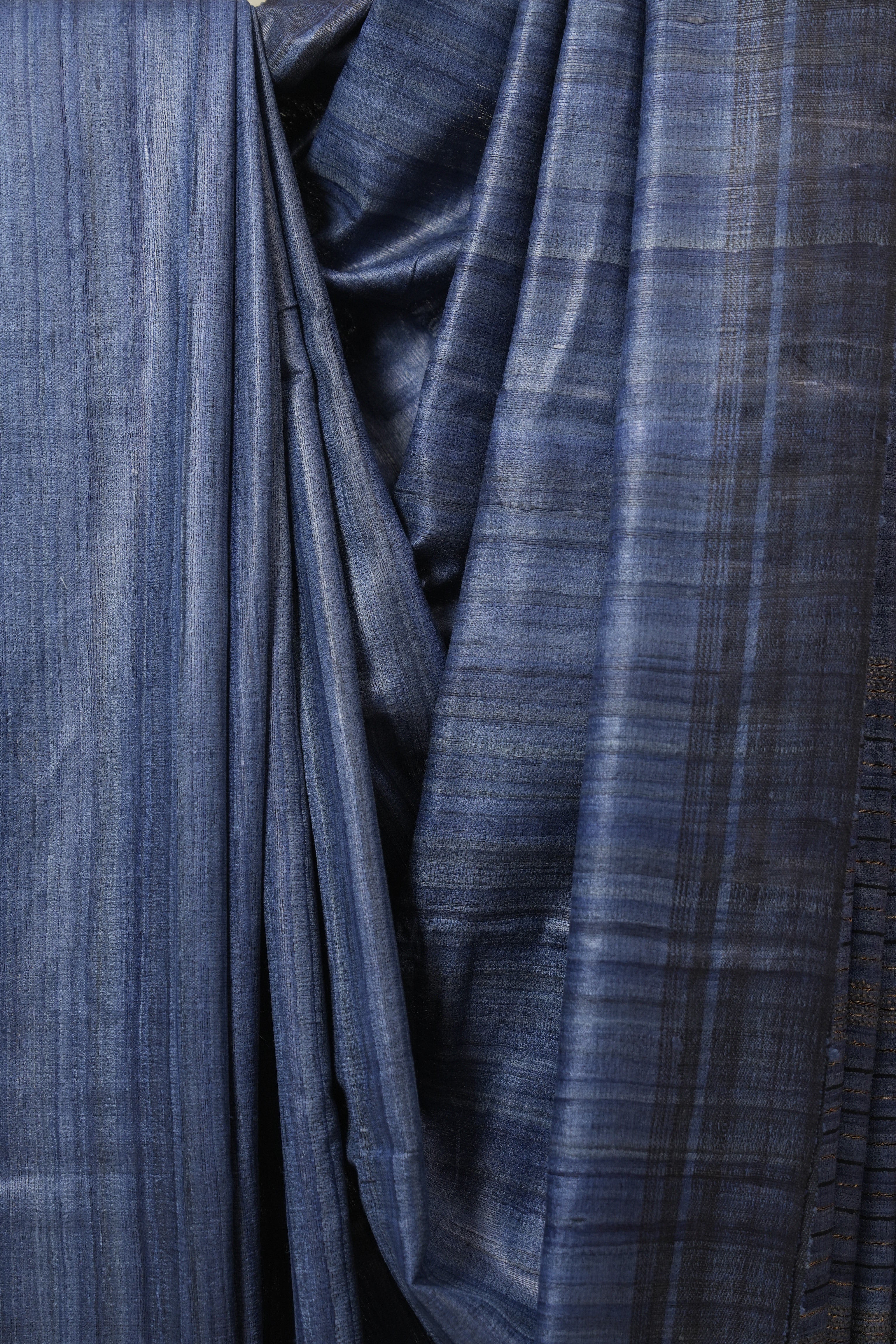 Blue Tussar Silk Saree - SRBTSS1806