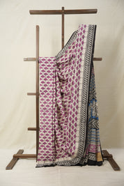 Pink Flower HBP Cotton Saree - SRPFCS2865