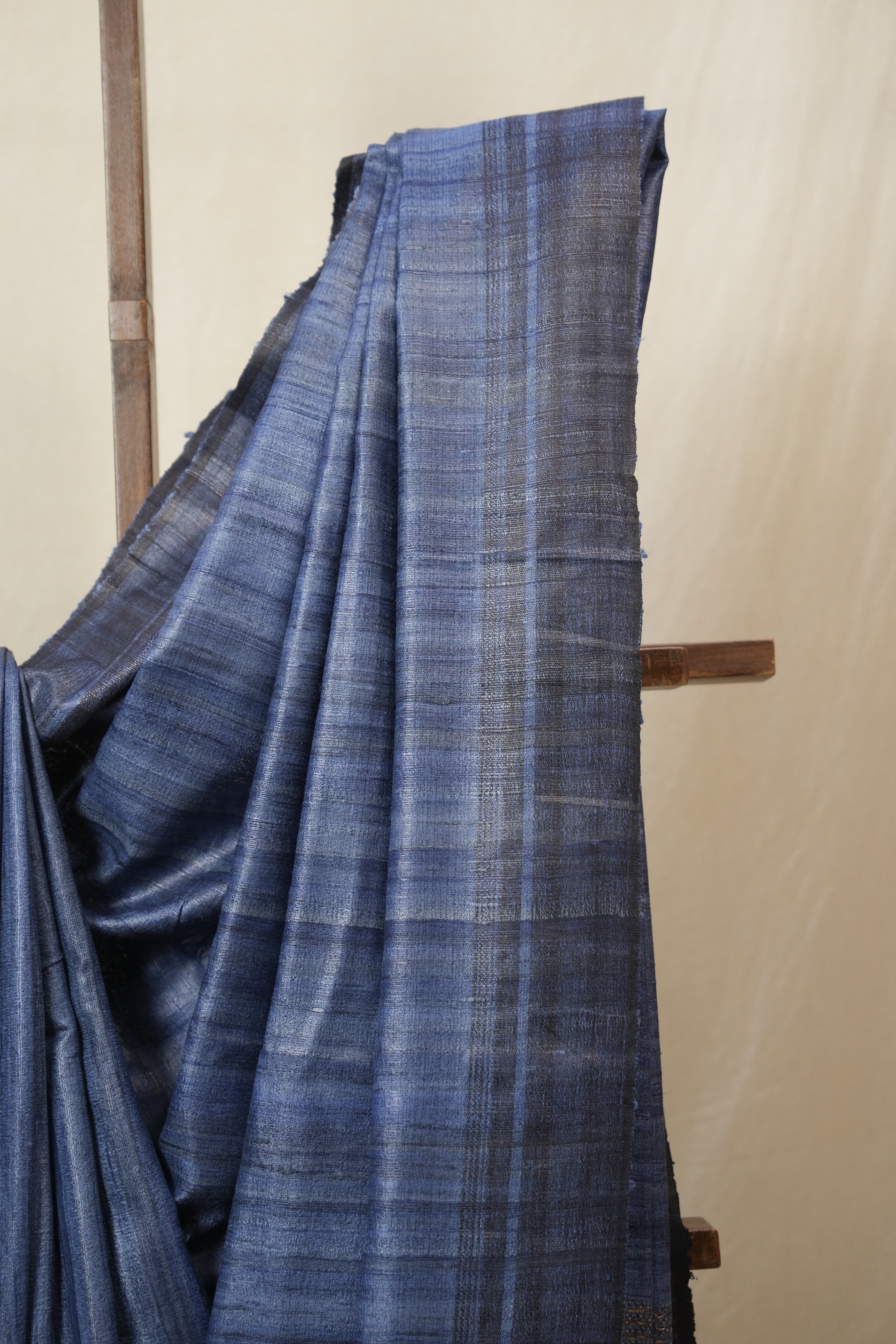Blue Tussar Silk Saree - SRBTSS1806