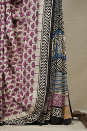 Pink Flower HBP Cotton Saree - SRPFCS2865