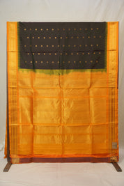 Two Tone Dark Brown Gadwal Silk Saree - SRTTDBGSS623