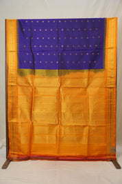 Blue Gadwal Silk Saree - SRBGSS624