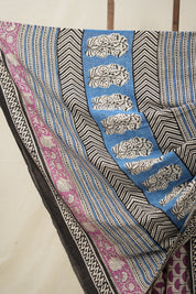 Pink Flower HBP Cotton Saree - SRPFCS2865