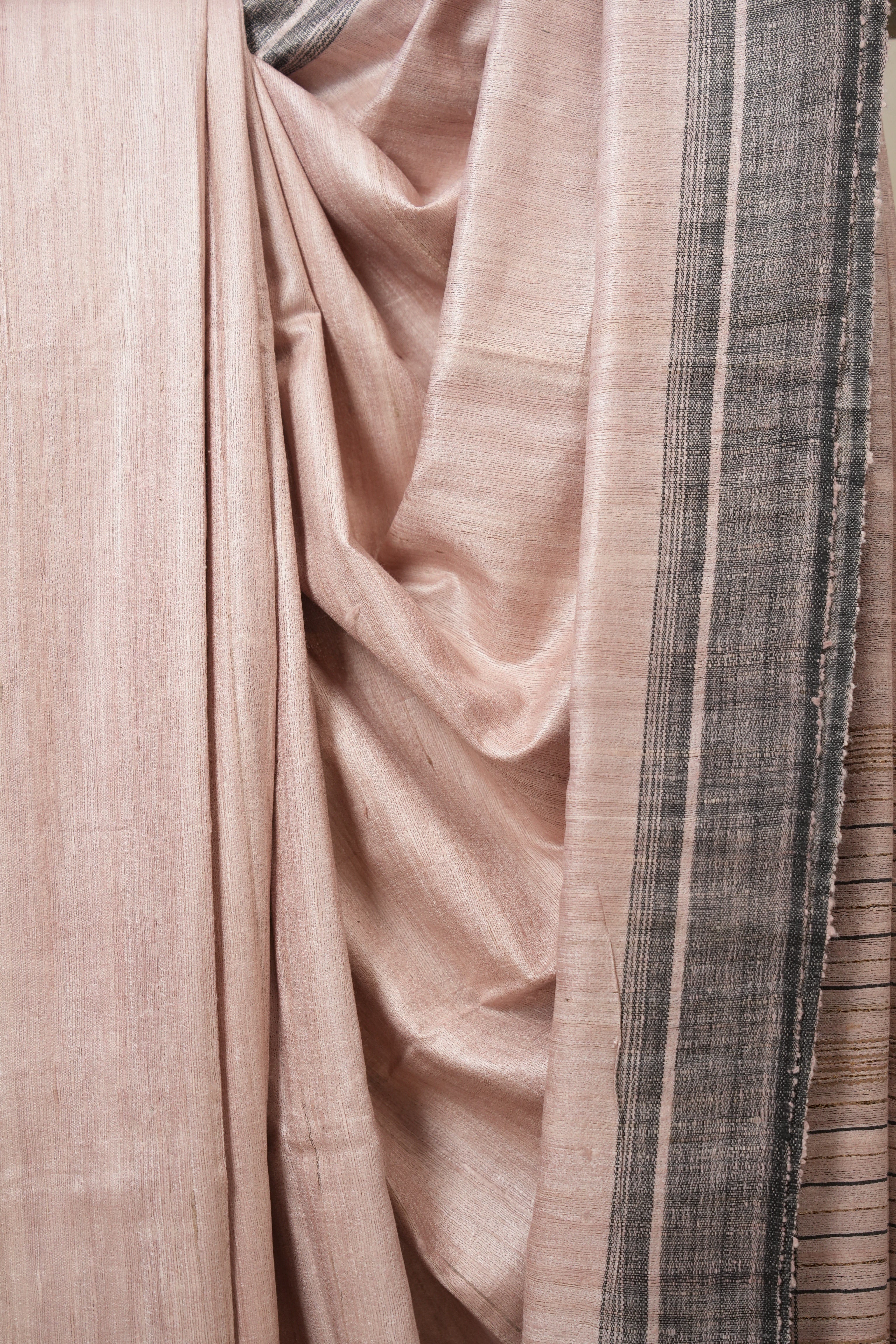 Light Pink Tussar Silk Saree - SRLPTSS1808