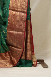 Green Chanderi Silk Saree - SRGCSS251