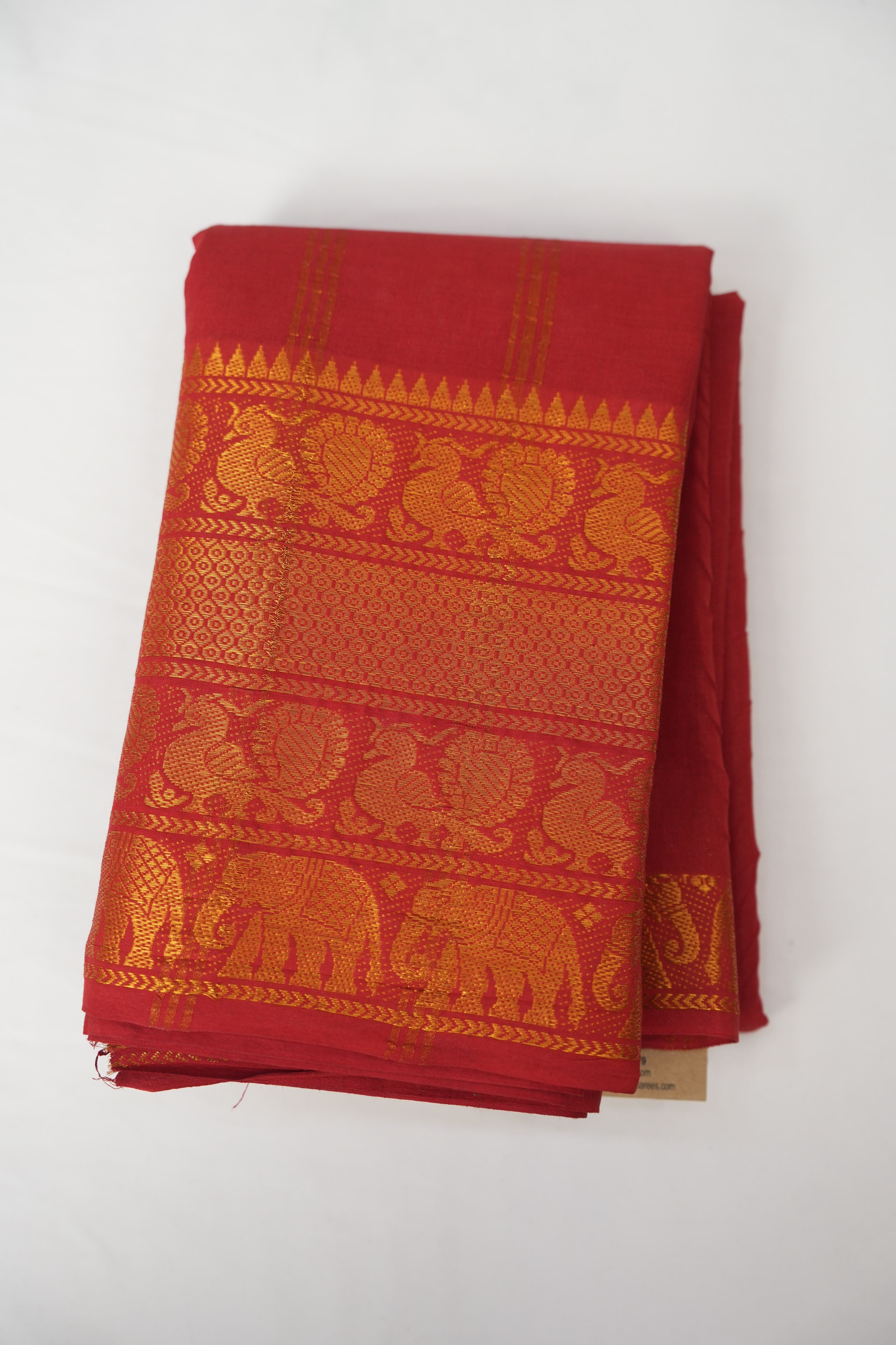 Red Sungudi Cotton Saree - SRRSCS82