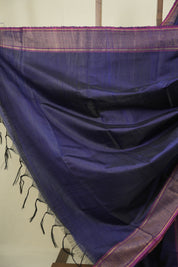 Navy Blue Raw Silk Saree - SRNBRSS1072