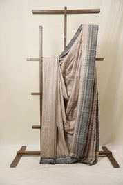Beige Tussar Silk Saree - SRBTSS1801