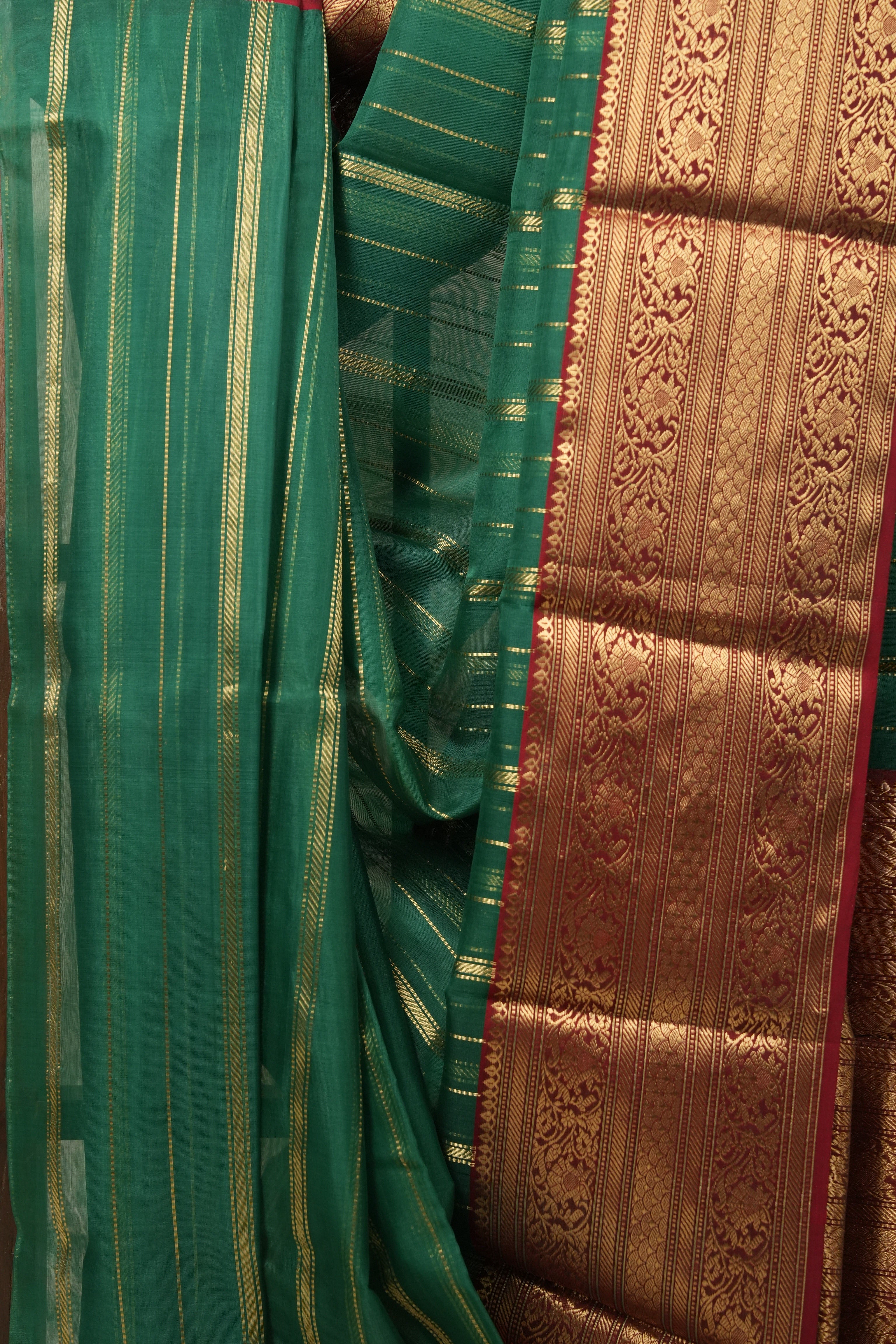 Green Chanderi Silk Saree - SRGCSS251