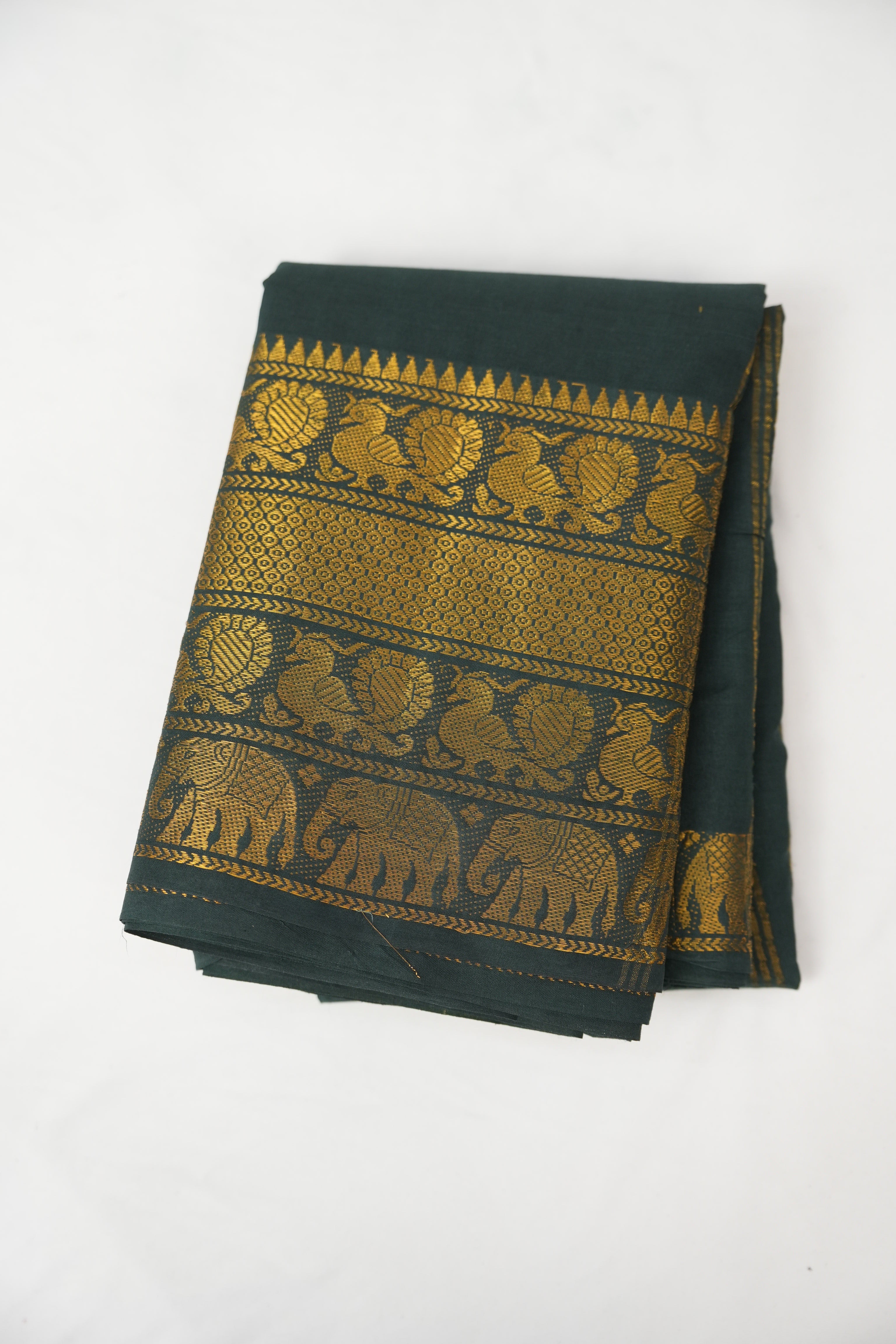 Green Sungudi Cotton Saree - SRGSCS78