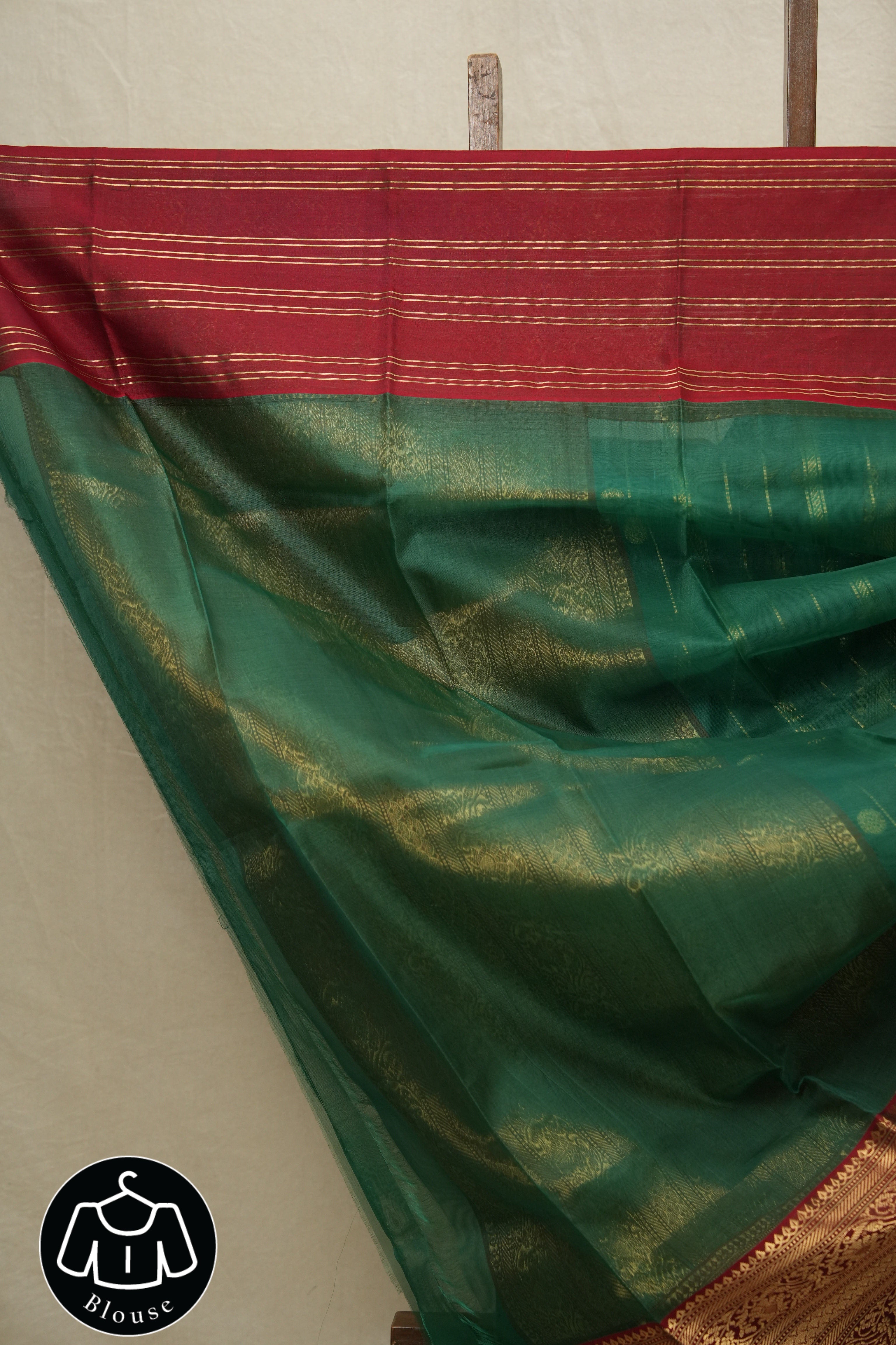 Green Chanderi Silk Saree - SRGCSS251