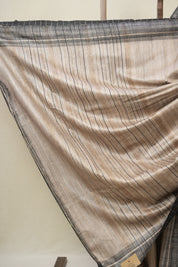 Beige Tussar Silk Saree - SRBTSS1801