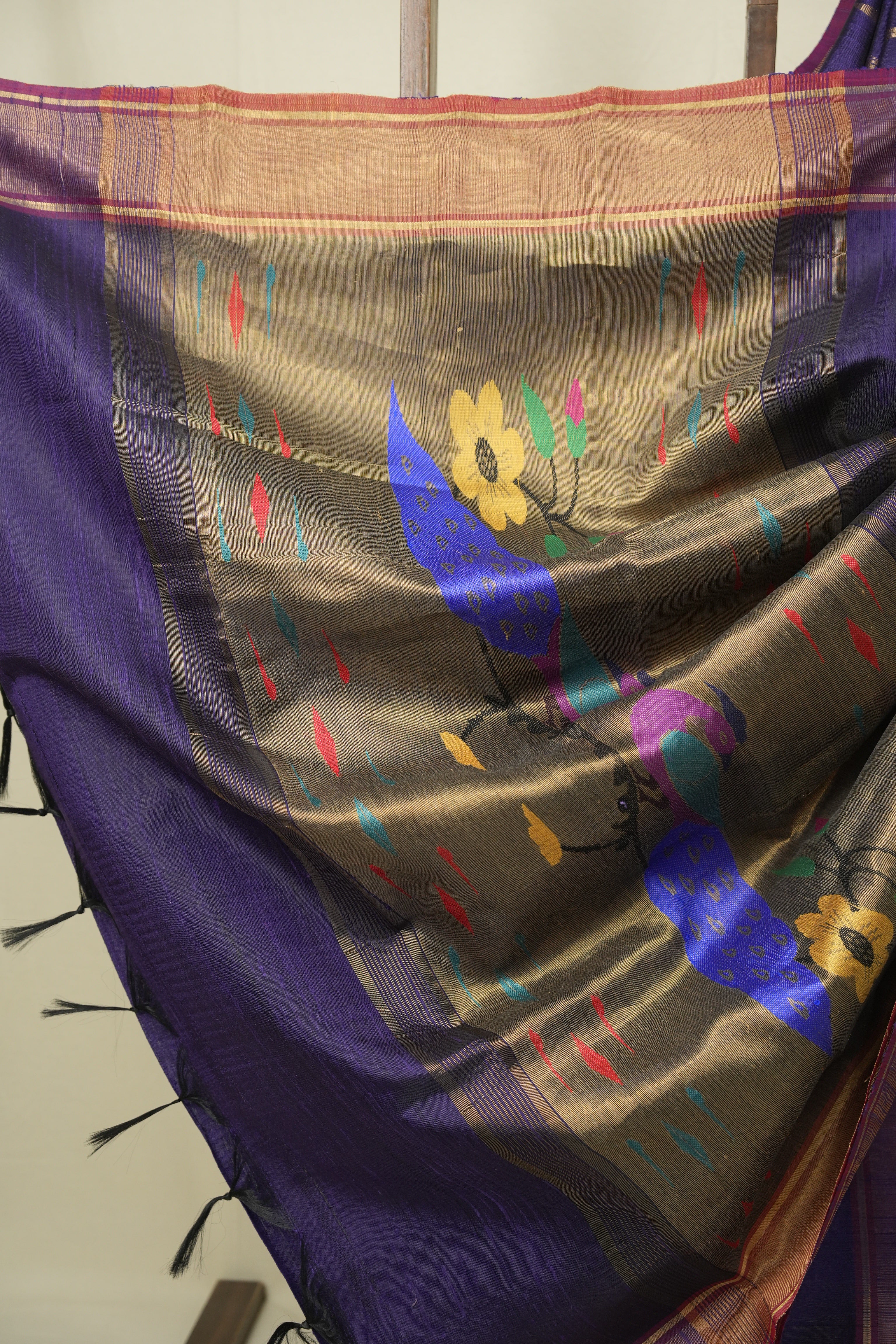 Purple Raw Silk Saree - SRPRSS1071