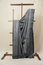 Grey Tussar Silk Saree - SRGTSS1800