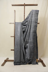 Grey Tussar Silk Saree - SRGTSS1800