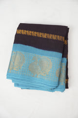 Dark Purple Sungudi Cotton Saree - SRDPSCS74
