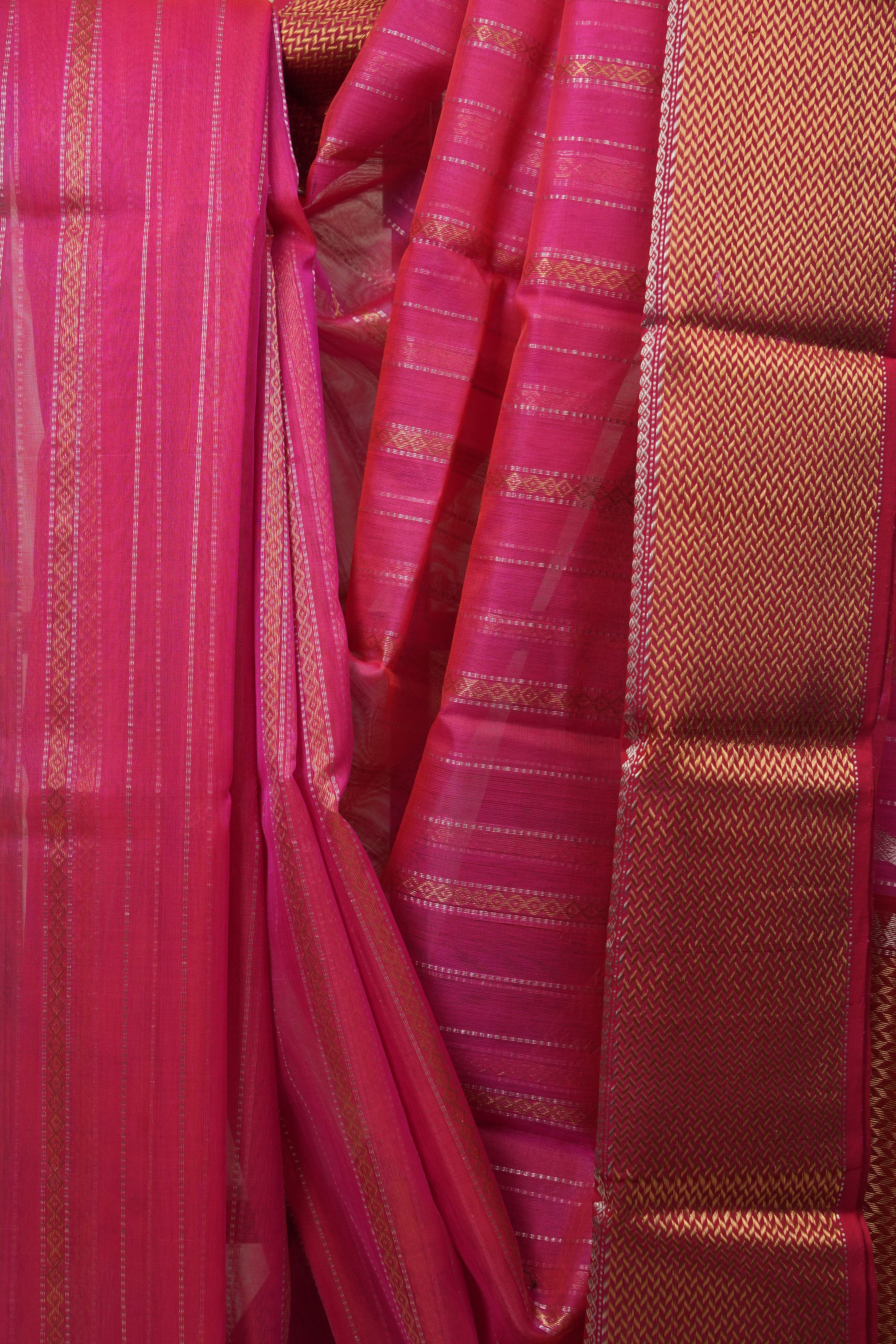 Pink Chanderi Silk Saree - SRPCSS177