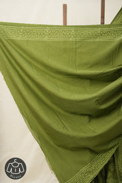 Mehndi Green HBP Cotton Saree - SRMGCS2835