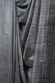 Grey Tussar Silk Saree - SRGTSS1800