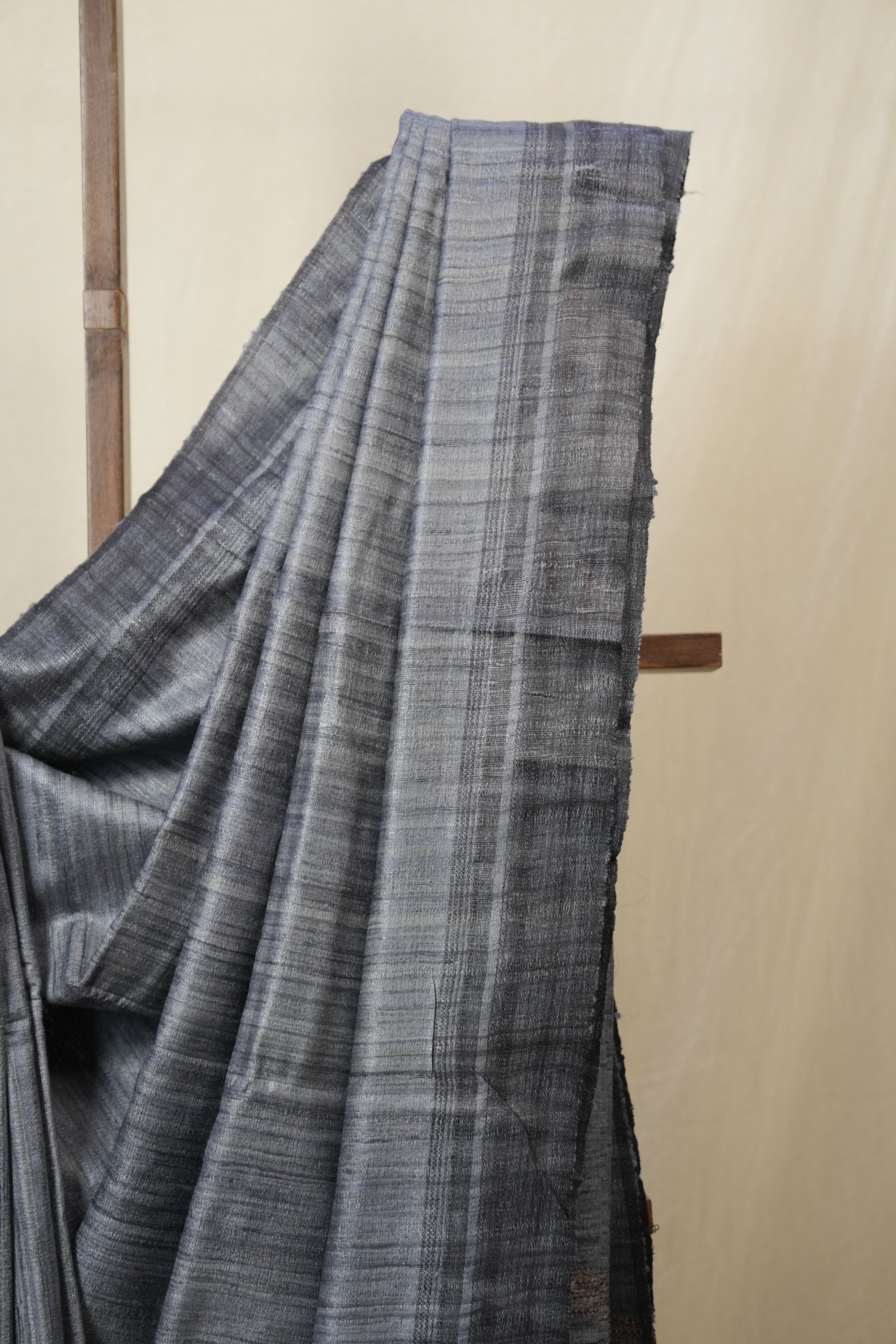 Grey Tussar Silk Saree - SRGTSS1800