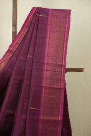 Magenta Raw Silk Saree - SRMRSS1075