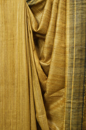 Yellow Tussar Silk Saree - SRYTSS1844