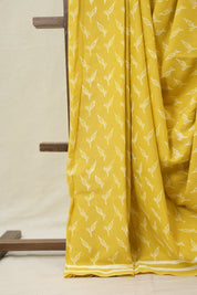Mustard HBP Cotton Saree - SRMCS3371