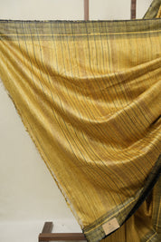 Yellow Tussar Silk Saree - SRYTSS1844