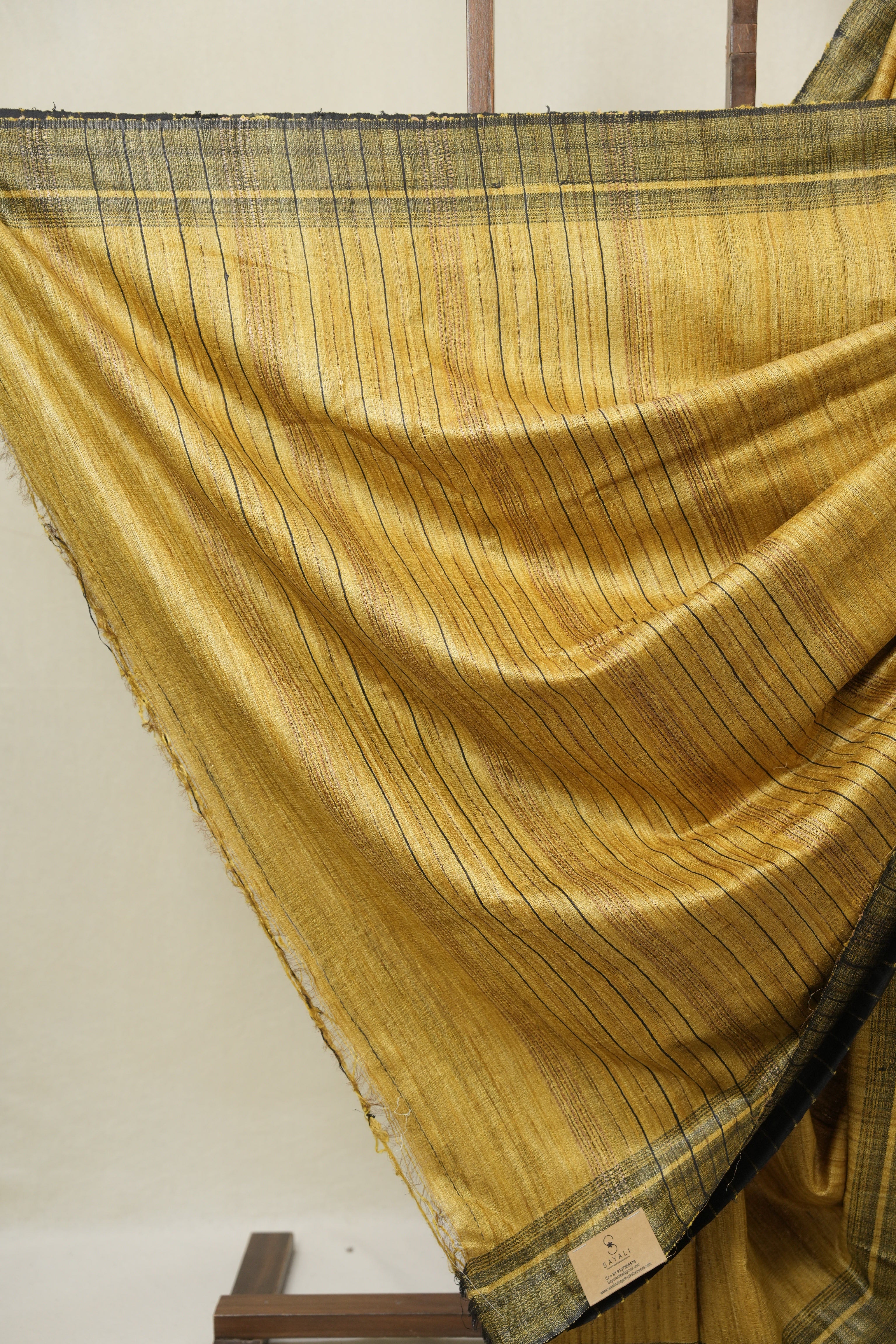 Yellow Tussar Silk Saree - SRYTSS1844