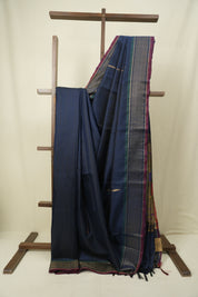 Teal Raw Silk Saree - SRTRSS1067