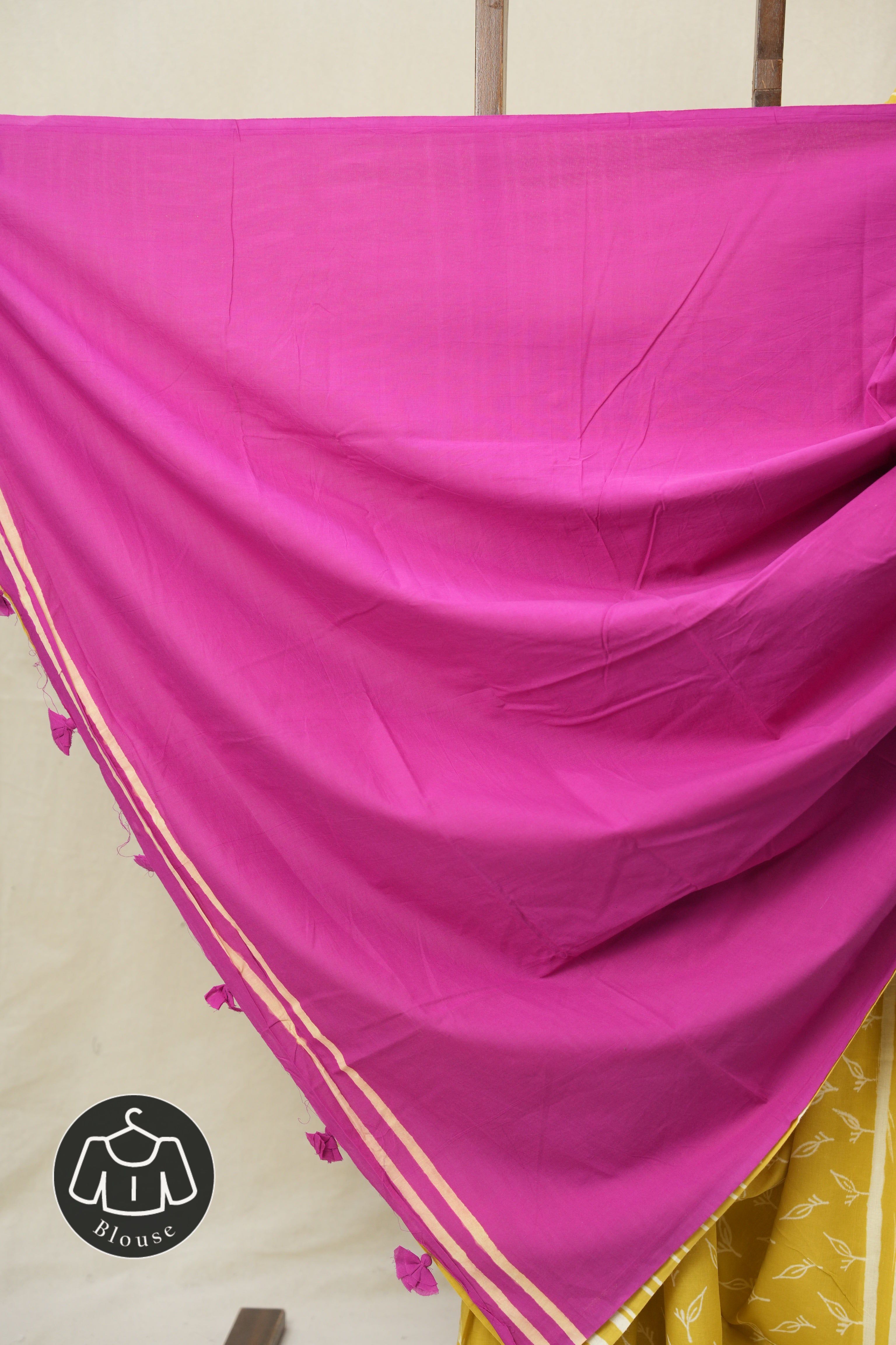 Mustard HBP Cotton Saree - SRMCS3371