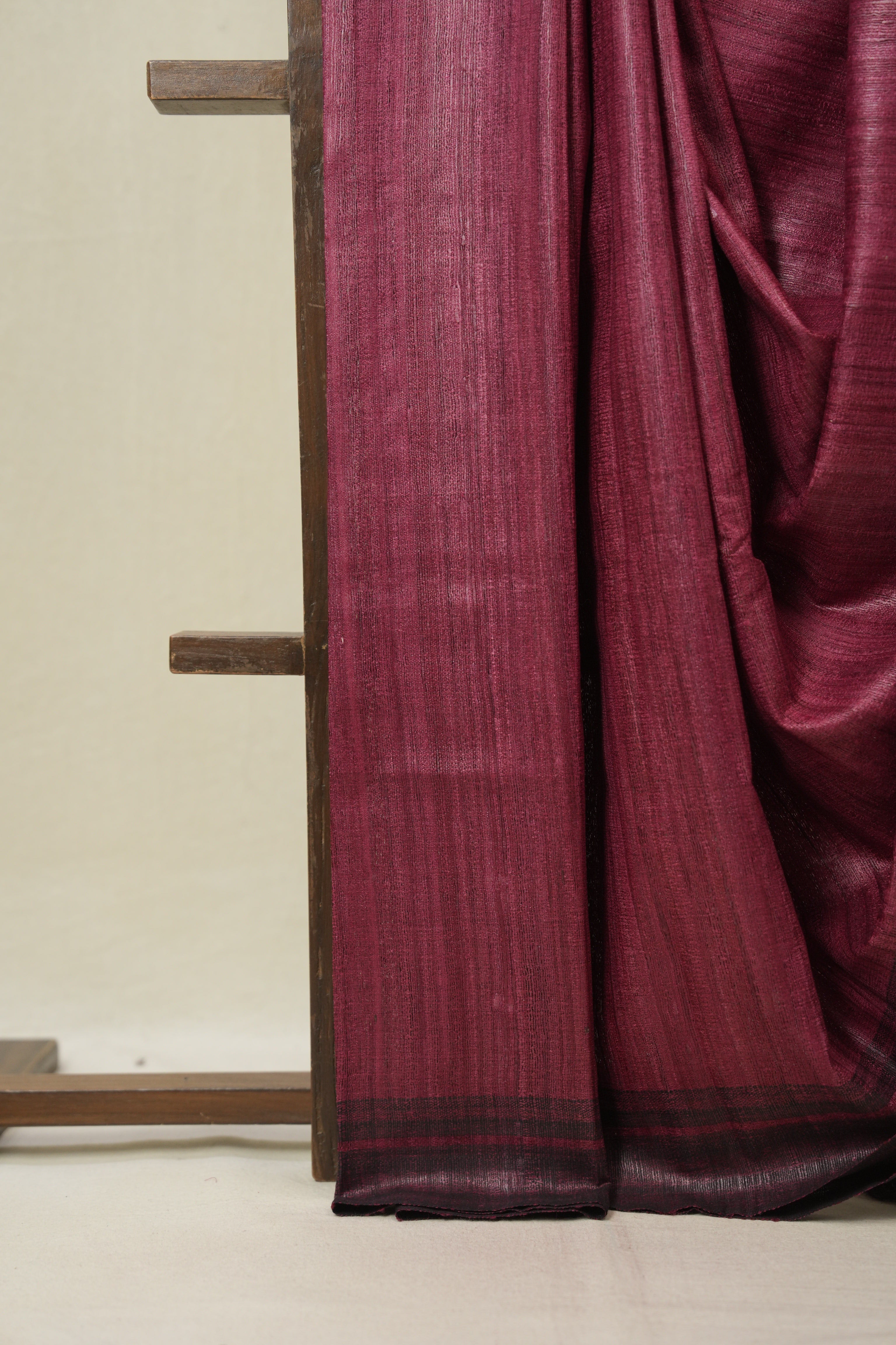 Onion Pink Tussar Silk Saree - SROPTSS1843