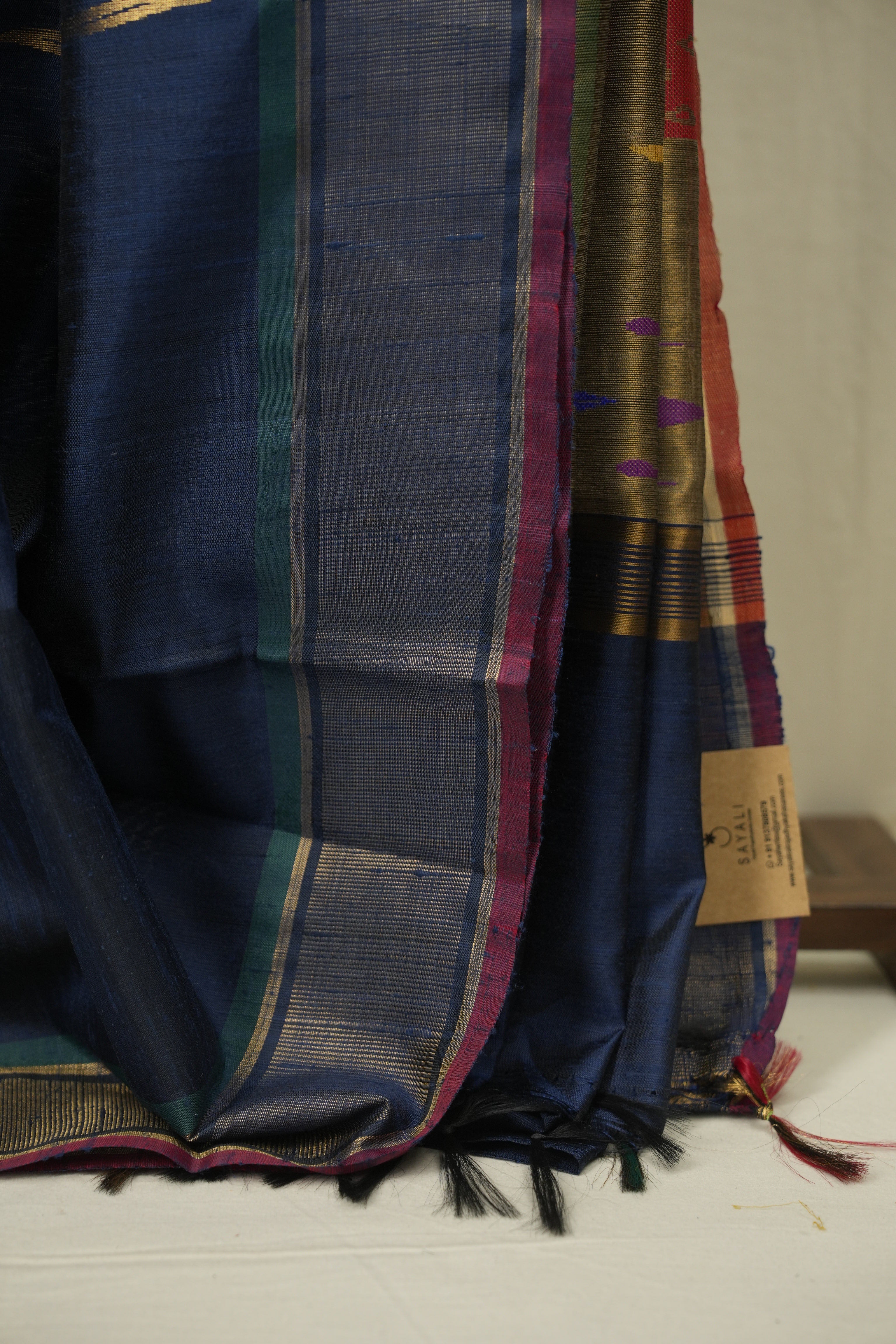 Teal Raw Silk Saree - SRTRSS1067