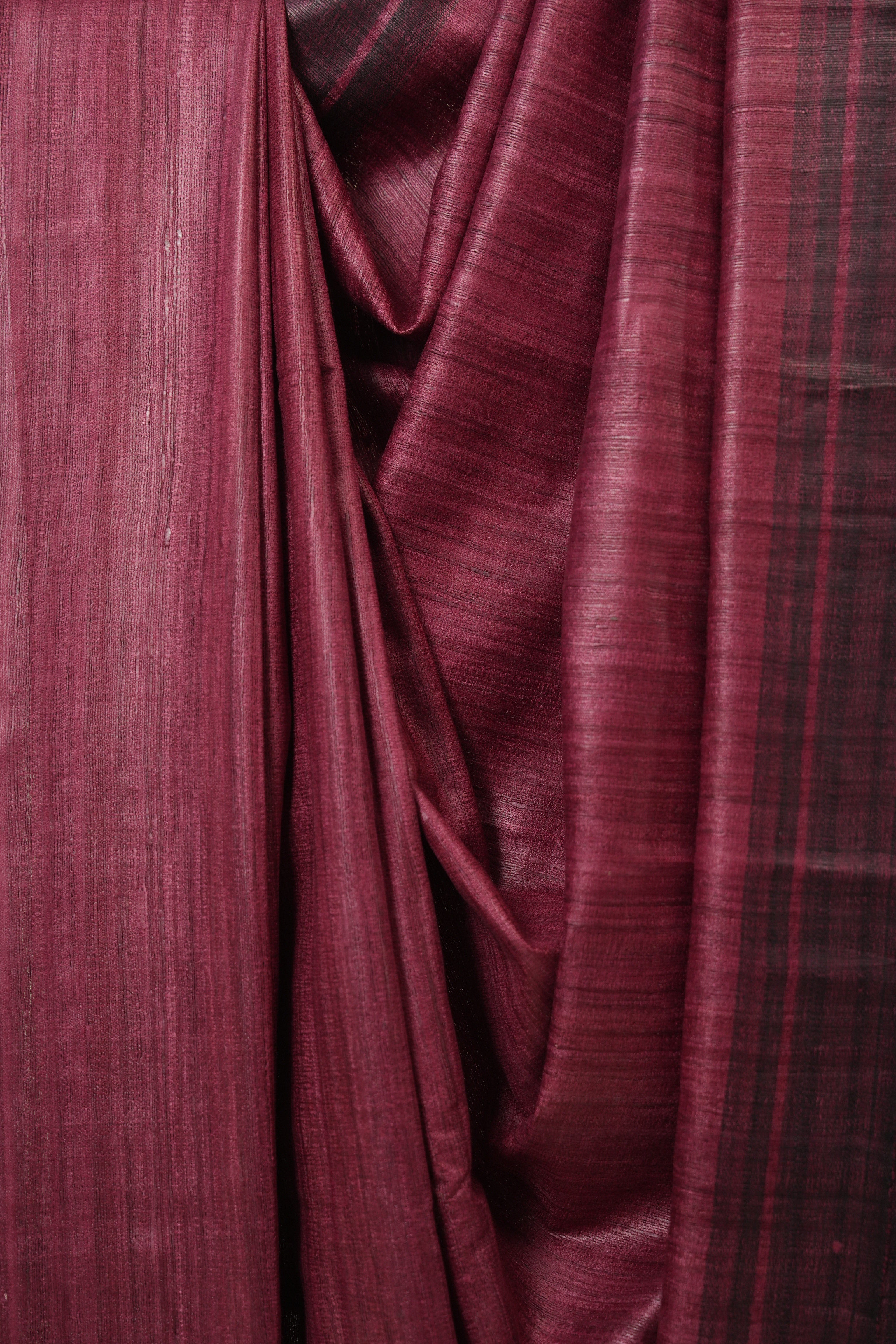 Onion Pink Tussar Silk Saree - SROPTSS1843
