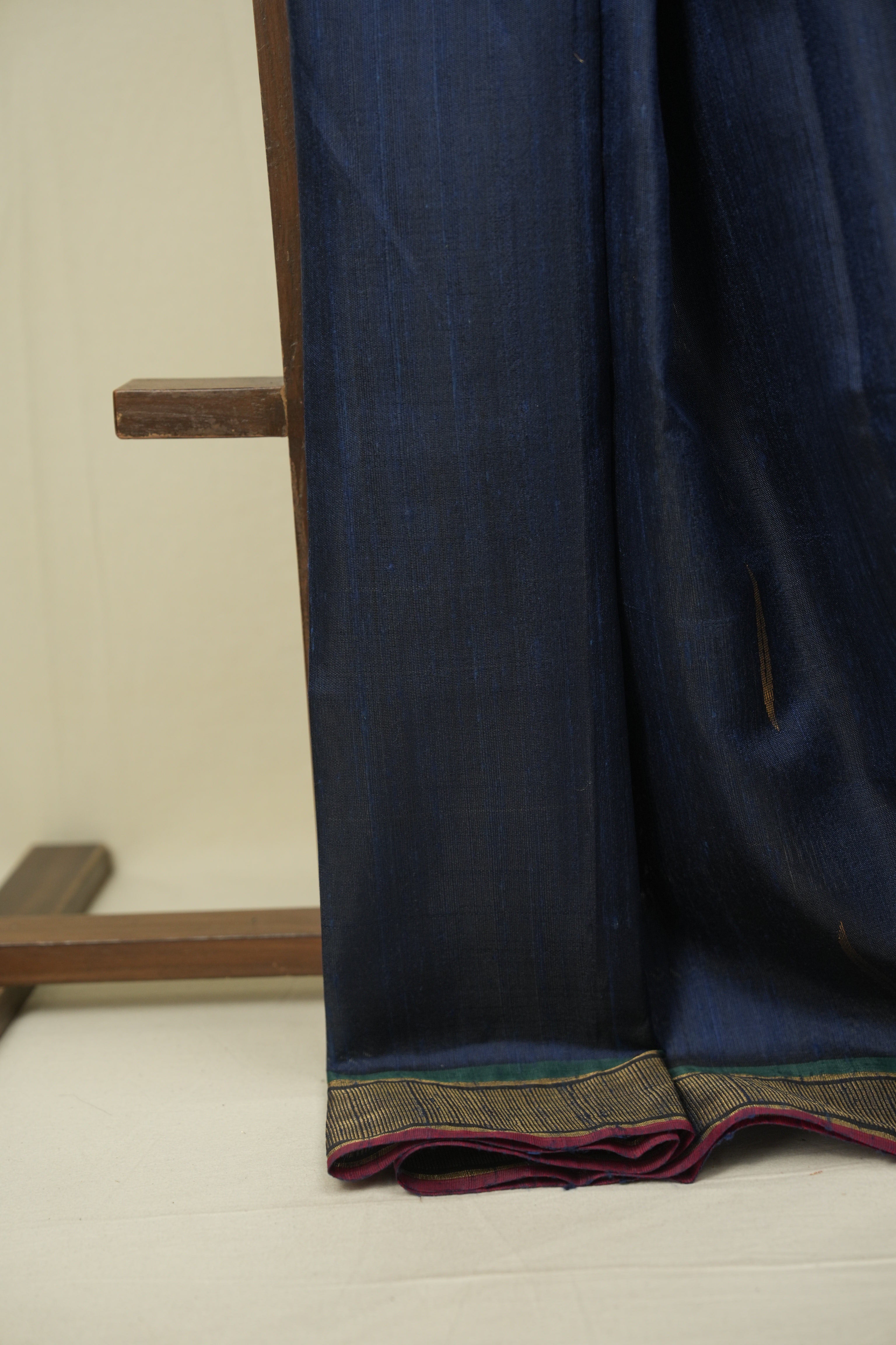 Teal Raw Silk Saree - SRTRSS1067