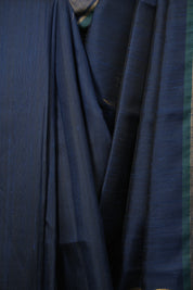 Teal Raw Silk Saree - SRTRSS1067