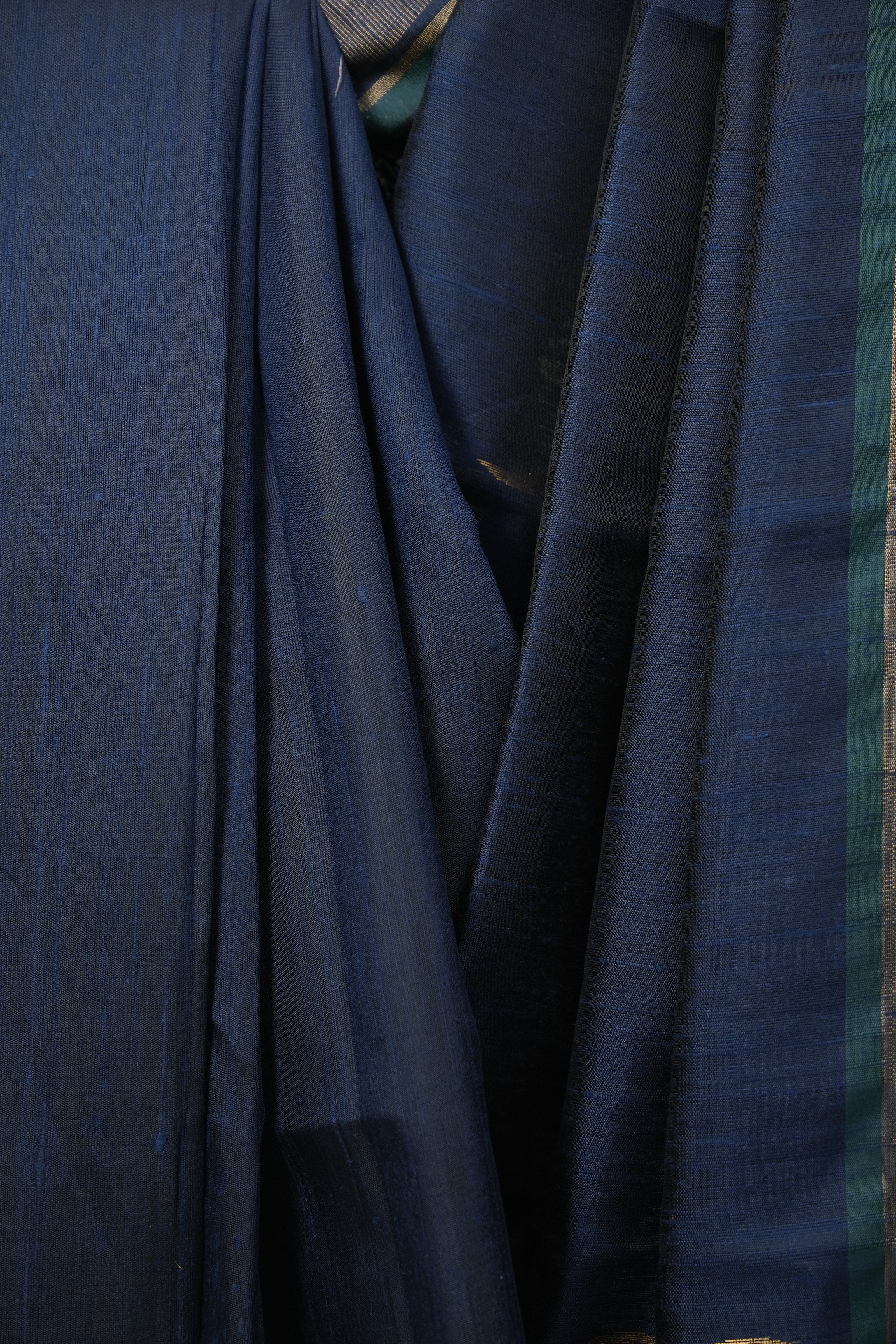 Teal Raw Silk Saree - SRTRSS1067