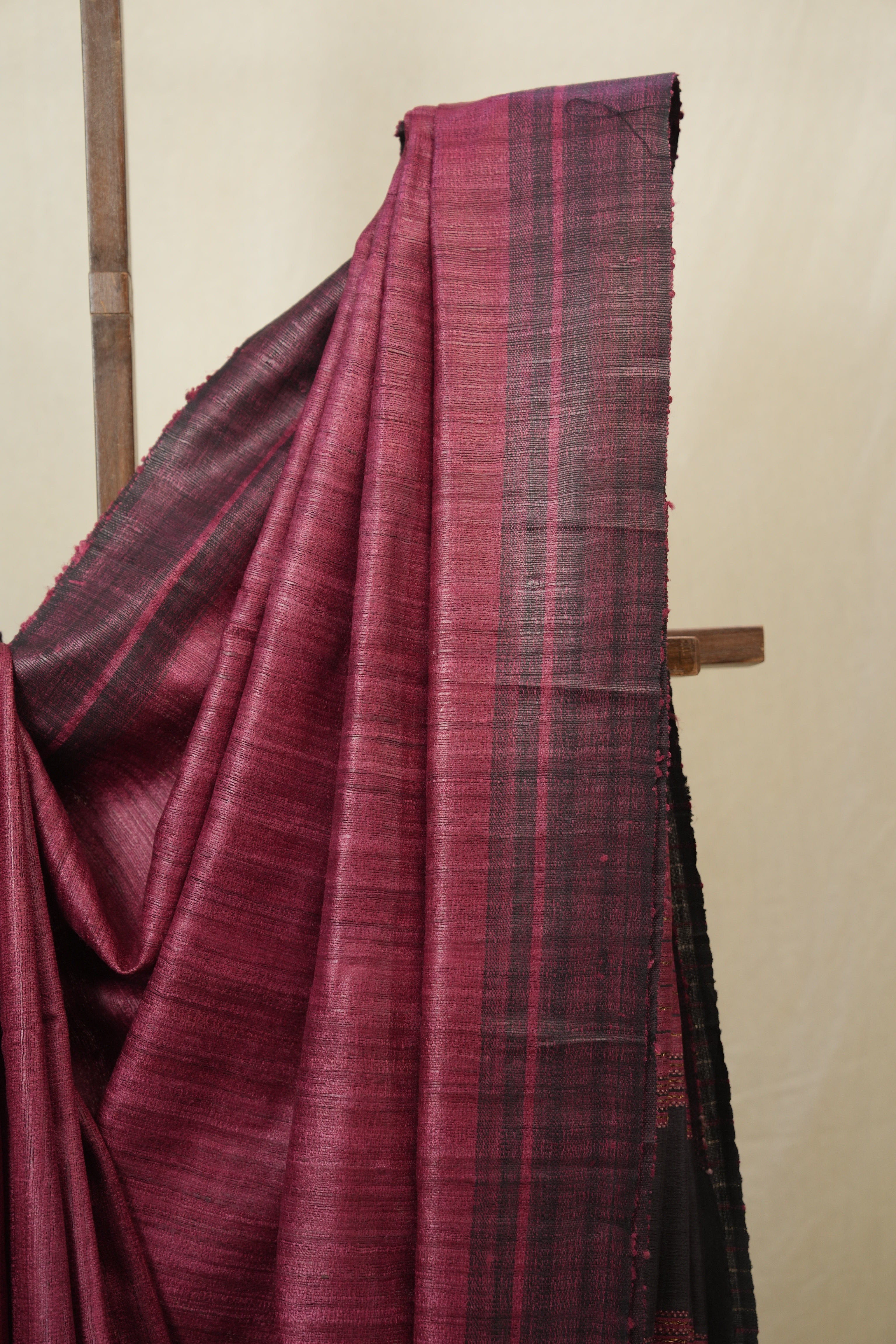 Onion Pink Tussar Silk Saree - SROPTSS1843