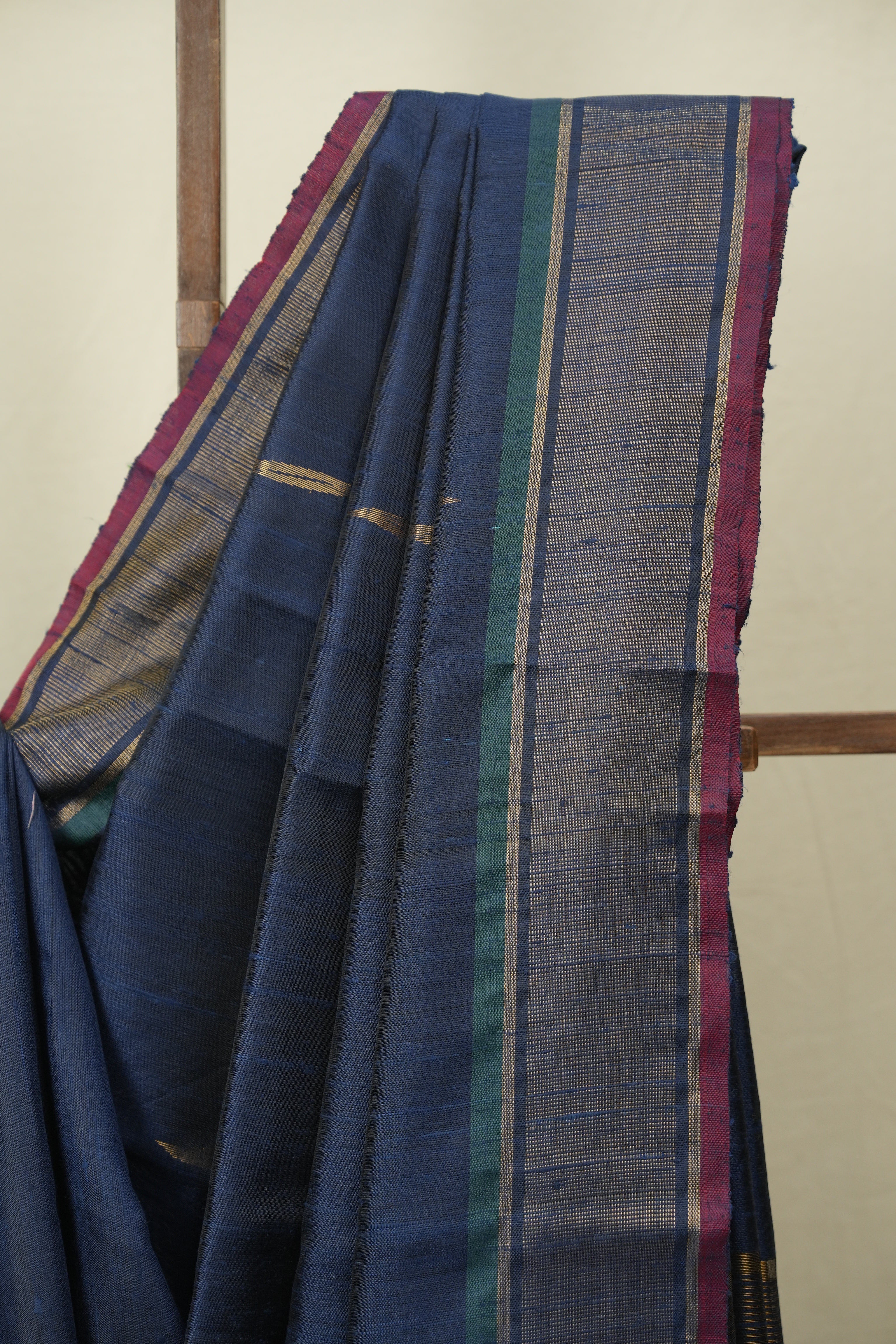 Teal Raw Silk Saree - SRTRSS1067