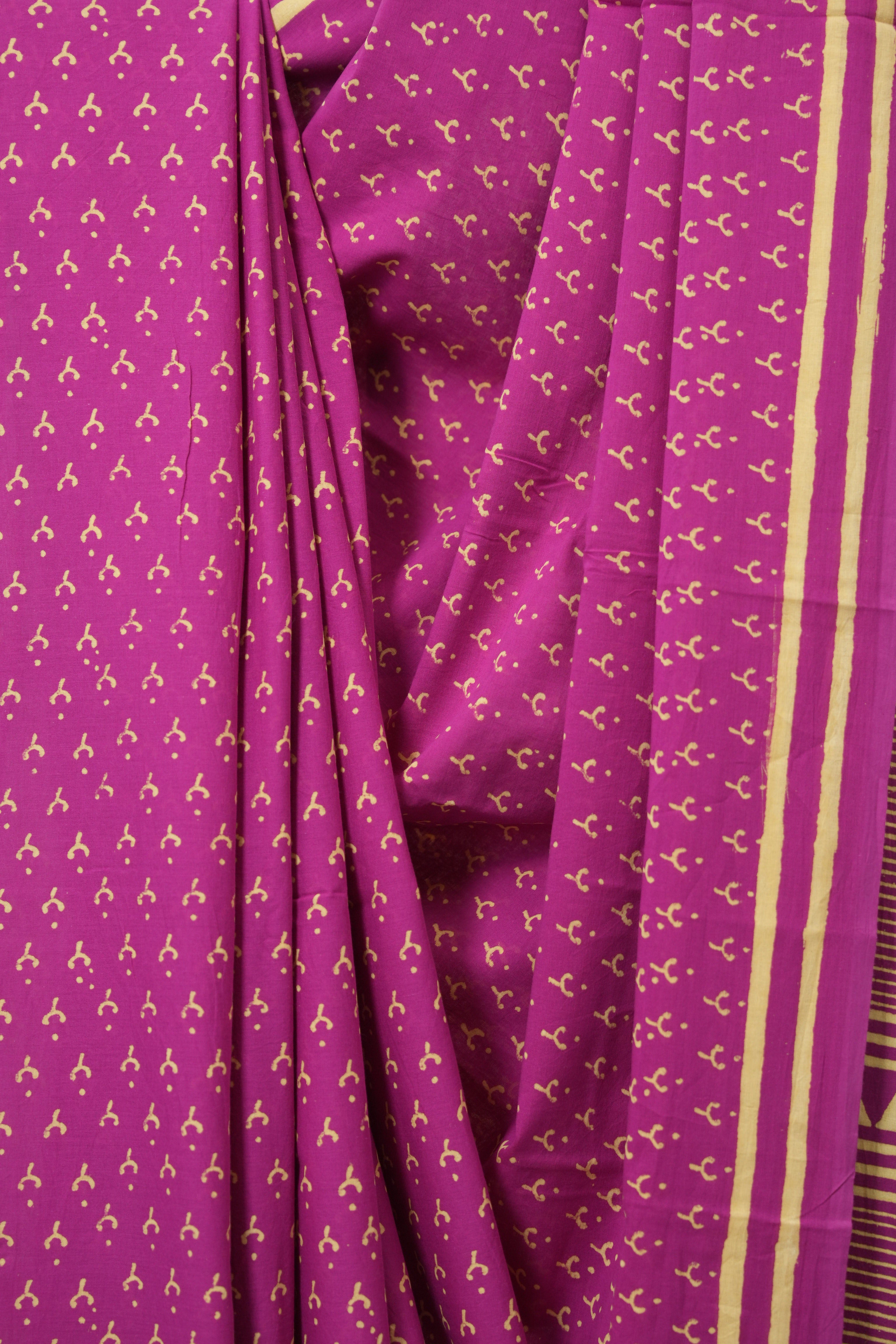 Rani Pink HBP Cotton Saree - SRRPCS3276